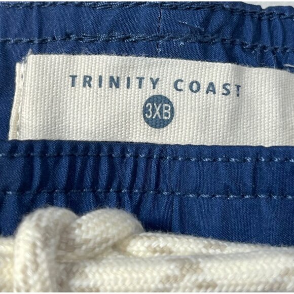 Trinity Coast Mens 3XB Swim Shorts Blue & Aqua Color Block Elastic Waist - Picture 10 of 13
